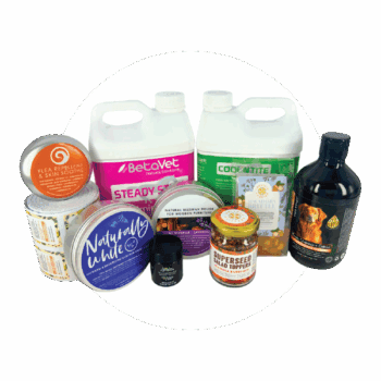 full colour labels on bottles and jars