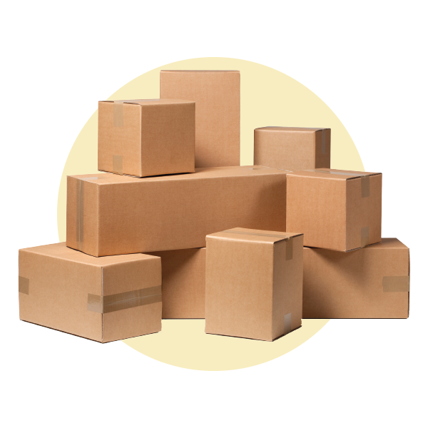 stack of different size cardboard boxes