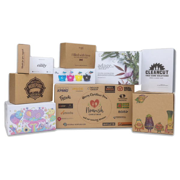 digital printing on stack of boxes