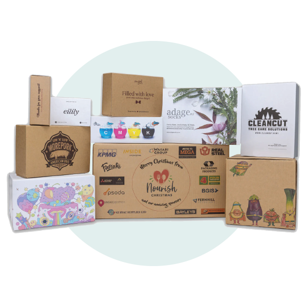 digital printing on stack of boxes