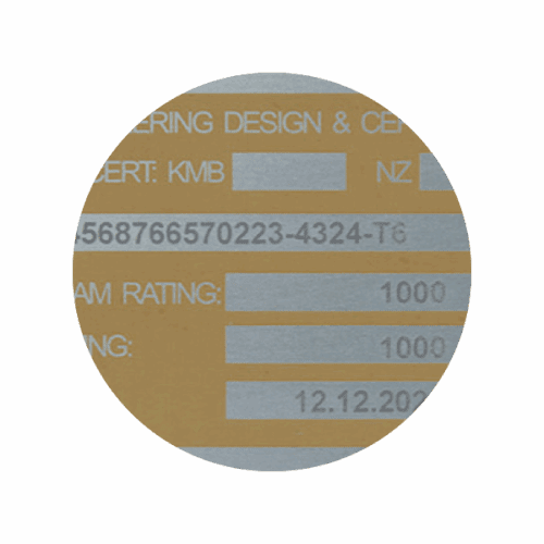 Engraved Serial Plates & Metal Tags | PP Production