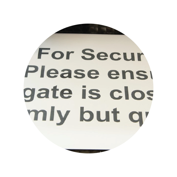 engraved sign